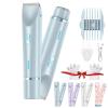 Zquwopk Bikini Trimmer, Portable Women Shaver Tool, Double Head Detachable Razors, Wet and Dry, for Facial Face Lip Chin Underarm Legs view 1