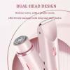 Zquwopk Bikini Trimmer, Portable Women Shaver Tool, Double Head Detachable Razors, Wet and Dry, for Facial Face Lip Chin Underarm Legs view 4