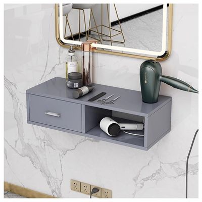 exproyzk Hair Tool Organizer Wall Mount Station Styling Cabinet Bathroom Countertop Organizer(Gray,70x30x16cm)
