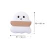 Baluue 3 pcs Ghost Shape Makeup Puff Cute Dry and Wet Face Powder Applicator for Women Portable Finger Strap Cosmetic Sponge for Foundation and Concealer view 2