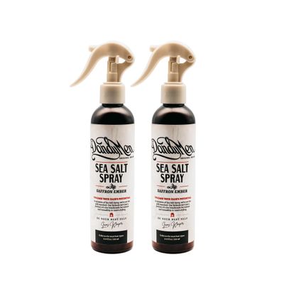 DandyMen Sea Salt Spray  Lightweight Texture, Volume, and Flexible Hold with Epsom Salt & Pro-Vitamin B5 (2-pack, Saffron Ember)