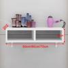 exproyzk Wall Mounted Station Cabinet with Hair Dryer Holder, Hair Styling Tools & Accessories Organizer(Black,50x30x16cm) view 2