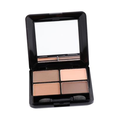 Baluue Colors Matte Eyeshadow Palette with Mirror and Sponge Elegant Brown Silky Shine Makeup for Professional Salon and Home Use Compact Design
