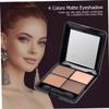Baluue Colors Matte Eyeshadow Palette with Mirror and Sponge Elegant Brown Silky Shine Makeup for Professional Salon and Home Use Compact Design view 4