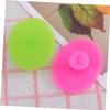 Baluue 2pcs Silicone Face Massager Brush Small Handheld Facial Cleansing Pads for Women and Boy Girl Non Slip Grip Exfoliating Soft Silicone for All Skin Types Grass Green Rose Red view 2