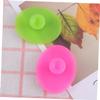 Baluue 2pcs Silicone Face Massager Brush Small Handheld Facial Cleansing Pads for Women and Boy Girl Non Slip Grip Exfoliating Soft Silicone for All Skin Types Grass Green Rose Red view 3