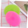 Baluue 2pcs Silicone Face Massager Brush Small Handheld Facial Cleansing Pads for Women and Boy Girl Non Slip Grip Exfoliating Soft Silicone for All Skin Types Grass Green Rose Red view 4