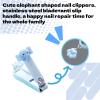 1Pcs Nail Clippers Cute Elephant Toenail Clippers Nail Cutter for Men/Women view 3