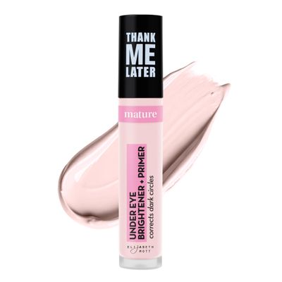 Elizabeth Mott Thank Me Later Under Eye Brightener Base Color-Correcting Base to Use Under Concealer Helps Concealer Apply Smoothly, Wear Better & Cover Dark Circles More Evenly, Soft Pink, 5ml