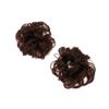 Baluue 2Pcs Light Brown Synthetic Hair Bun Chignon Hair Plate Tool for Women Delicate Headwear for Volume and Fullness Easy to Use view 1