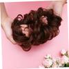 Baluue 2Pcs Light Brown Synthetic Hair Bun Chignon Hair Plate Tool for Women Delicate Headwear for Volume and Fullness Easy to Use view 3