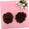 Baluue 2Pcs Light Brown Synthetic Hair Bun Chignon Hair Plate Tool for Women Delicate Headwear for Volume and Fullness Easy to Use view 4