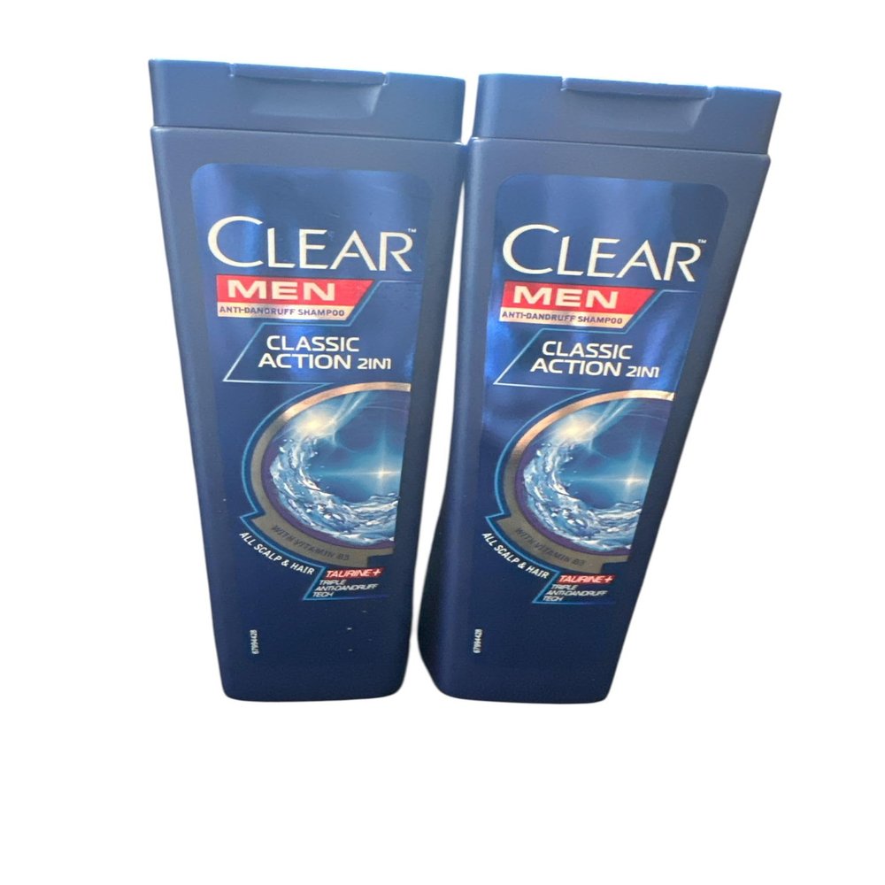 2 X Clear Men Anti Dandruff SHAMPOO classic action all Scalp & Hair 250 ML