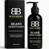 BOSS BERRY Luxury Mens Beard Conditioner with Macadamia & Jojoba Oil  Hydrating, Softening, and Strengthening for Smooth, Manageable, and Healthy Beard - 8.8 oz view 1
