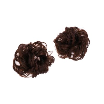 Beaupretty 2Pcs Synthetic Hair Bun Light Brown Hair Plate Tool for Women Delicate Headwear Chignon Wig for Volume and Fullness Durable Easy to Use