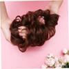 Beaupretty 2Pcs Synthetic Hair Bun Light Brown Hair Plate Tool for Women Delicate Headwear Chignon Wig for Volume and Fullness Durable Easy to Use view 2