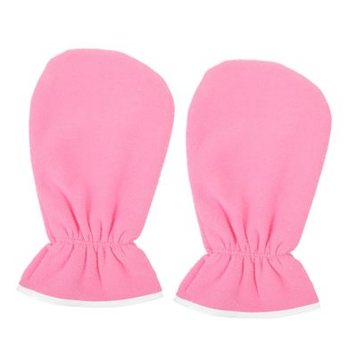 Didiseaon Exfoliating Hand Spa Gloves with Essential Oil Pink Gel Beauty Care Gloves for Paraffin Wax Treatment Portable Lightweight for Womens Personal Hand Conditioning