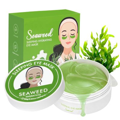 Belluxe Under Eye Patches - Hydrogel Eye Mask for Dark Circles & Puffy Eyes, Korean Collagen Eye Gel Patches with Seaweed, Intense Hydrating Care