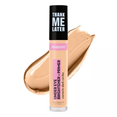 Elizabeth Mott Thank Me Later Under Eye Brightener Base Color-Correcting Base to Use Under Concealer Helps Concealer Apply Smoothly, Wear Better & Cover Dark Circles More Evenly, Warm Peach, 5ml