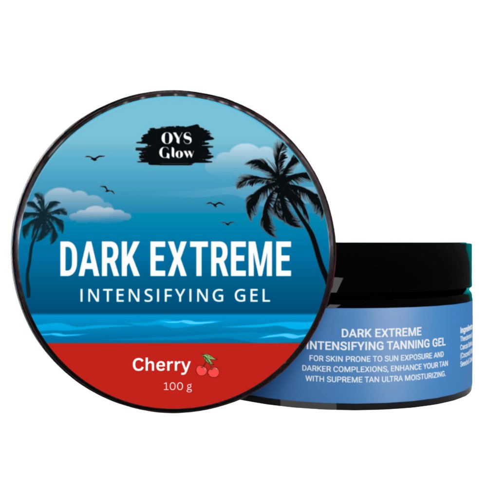 Tanning Gel, New Dark Extreme Intensifying Tanning Accelerator Sunbed Cream Self Tan Body Care Lotions(Cherry Flavor)