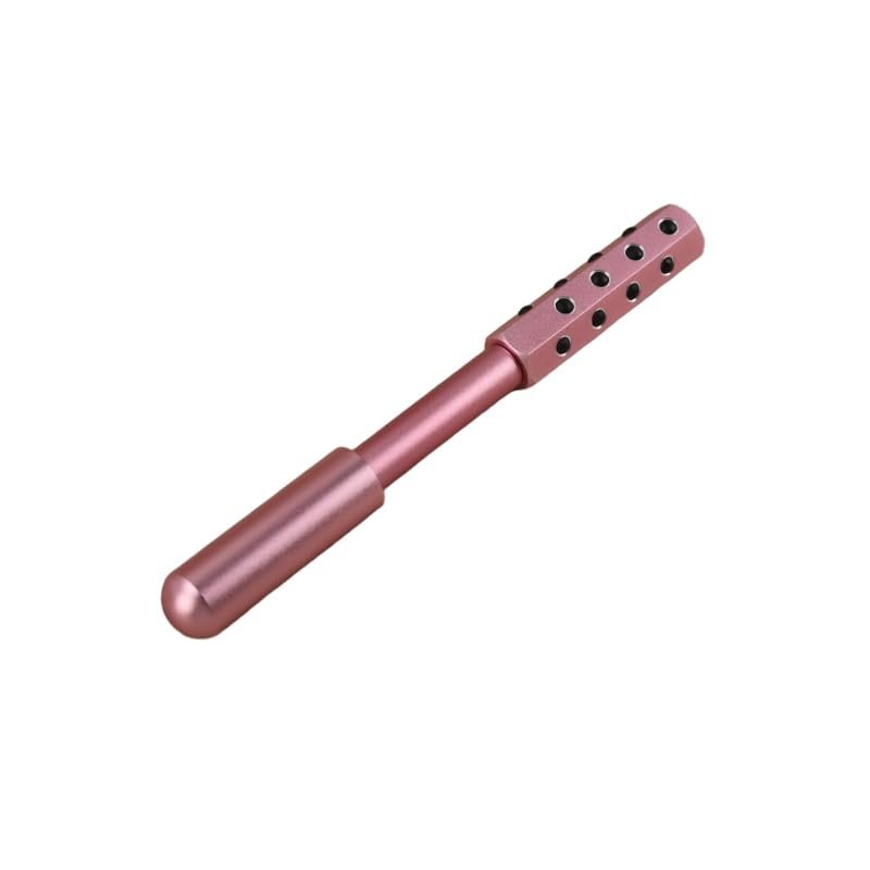 Betypura 24-Stone Facial Roller - Cooling Face & Neck Massager Tool for Skin Rejuvenation | 360 Contouring with Germanium Stones & Aircraft Aluminum | Portable 7.6" Beauty Roller - Pink