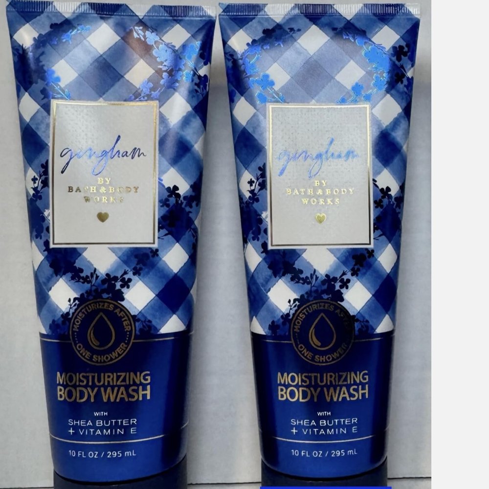 2 GINGHAM Moisturizing Body Wash Shea Cocoa Butter bath & body 10 fl oz