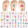 100pcs Princess Temporary Tattoo Stickers:Kawaii Princess Birthday Party Supplies,Birthday Decorations Party Game Activities Reward Gifts (princess) view 2