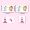100pcs Princess Temporary Tattoo Stickers:Kawaii Princess Birthday Party Supplies,Birthday Decorations Party Game Activities Reward Gifts (princess) view 4