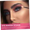 Beaupretty 100pcs Dual Side Disposable Eyeshadow Sponge Applicators Latex Makeup Sticks for Eyeliner Blending Eyebrow Eyelash Application Comfortable Oval Tips Portable for Daily Use and view 2