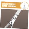 VICASKY Stainless Steel Beard Grooming Scissors with Toothed Blades for Precise Trimming Ergonomic Non Slip Design Facial Hair Scissors for Mens Mustache and Brow Care view 2