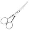 Garneck Stainless Steel Beard Scissors with Toothed Blades for Men Ergonomic Non Slip Mustache Trimming Scissors Precise Silver Grooming Tool for Facial Hair Maintenance view 1