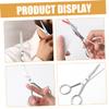 Garneck Stainless Steel Beard Scissors with Toothed Blades for Men Ergonomic Non Slip Mustache Trimming Scissors Precise Silver Grooming Tool for Facial Hair Maintenance view 2