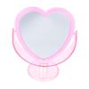 VOSAREA Heart Shaped Makeup Mirror with Pink Acrylic Base Rotatable Design view 1