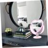VOSAREA Heart Shaped Makeup Mirror with Pink Acrylic Base Rotatable Design view 4