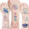 100pcs Ocean Animal Temporary Tattoos Stickers Under The Sea Party Decorations Ocean Party Favors Supplies Accessories Under The Sea Themed Birthday Decorations Mermaid Gift Idea For teens(B) view 1
