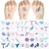 100pcs Ocean Animal Temporary Tattoos Stickers Under The Sea Party Decorations Ocean Party Favors Supplies Accessories Under The Sea Themed Birthday Decorations Mermaid Gift Idea For teens(B) view 2