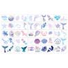 100pcs Ocean Animal Temporary Tattoos Stickers Under The Sea Party Decorations Ocean Party Favors Supplies Accessories Under The Sea Themed Birthday Decorations Mermaid Gift Idea For teens(B) view 3