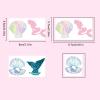 100pcs Ocean Animal Temporary Tattoos Stickers Under The Sea Party Decorations Ocean Party Favors Supplies Accessories Under The Sea Themed Birthday Decorations Mermaid Gift Idea For teens(B) view 4