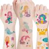 100PCS Mermaid Temporary Tattoos for Kids - Cute Under the Sea Party Favors, Perfect for Ocean Mermaid-Themed Birthdays, School Rewards, and Baby ShowersMermaids view 1