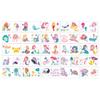 100PCS Mermaid Temporary Tattoos for Kids - Cute Under the Sea Party Favors, Perfect for Ocean Mermaid-Themed Birthdays, School Rewards, and Baby ShowersMermaids view 3