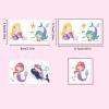 100PCS Mermaid Temporary Tattoos for Kids - Cute Under the Sea Party Favors, Perfect for Ocean Mermaid-Themed Birthdays, School Rewards, and Baby ShowersMermaids view 4