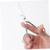 Baluue Stainless Steel Beard Trimming Scissors for Men with Skid Grip Toothed Precision Blades for Accurate Facial Hair Grooming Durable Silver Grooming Tool for Beard Cleaning and view 4