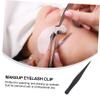 Baluue 6pcs Stainless Steel Eyelash Extension Tweezers for Precise Makeup Grooming Multifunctional Beauty Tools for False Lash Application and Eyebrow Shaping Portable and Durable view 3