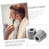 VALICLUD 2pcs Razor Stand for Men Bathroom Countertop Shaving Holder Lightweight Portable Base with Smooth Edges Compact Household Storage for Travel and Home Organization view 2