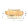 FOMIYES 3Pcs Natural Boar Bristle Nail Brush Dual Sided Wooden Pedicure Fingernail Toe Cleaning Tool Eco Friendly Durable Nail Art Accessory view 2