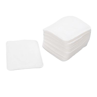 BTSEURY Disposable Makeup Remover Pads Soft Cotton 3 Layer Pressed Edges Double Sided Absorbent Nail Art Cleaning Pads with Tightly Bonded Lint Design for Beauty Skincare Routine (100 Pieces)