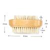 Beaupretty 3Pcs Wooden Nail Brush Double Sided Boar Bristle Scrubbing Cleaner for Fingernail and Hand Cleaning Eco Friendly Natural Bristle Comfortable Grip for Nail Art and Pedicure view 2