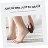FRCOLOR 2pcs Black Pumice Stone Foot File with Hanging Rope Small Portable Callus Remover for Home Pedicure Easy to Use Foot Scraping Stone for Dry Skin and Cracked Heels view 3
