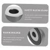 SKISUNO 2pcs Aluminum Razor Base Stand for Manual Shaving Razors Lightweight Portable with Wear Resistant Slip Resistant Stable Base Bathroom Organizer for Men and Travel Use view 2