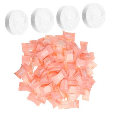 Beaupretty 100pcs Disposable Compressed Cotton Face Towels Portable Washcloths for Travel Individually Wrapped Facial Cleansing Paper with Instant Expansion and Soft Absorbent Skin Towels